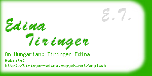 edina tiringer business card